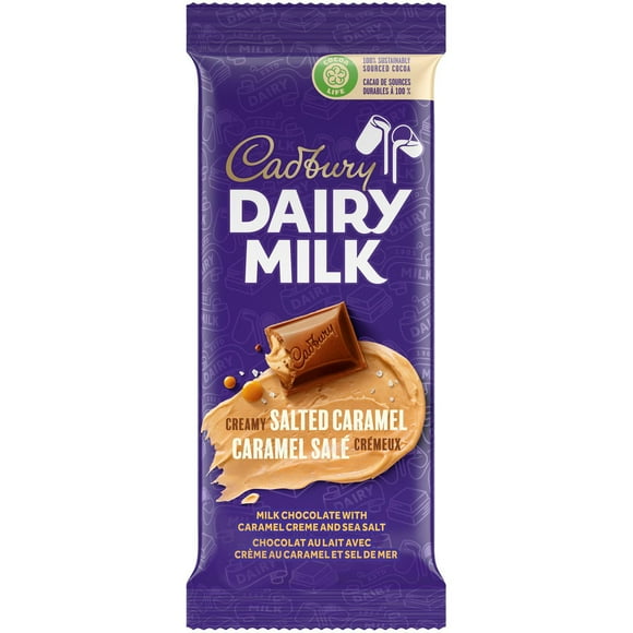 Cadbury Dairy Milk Creamy Salted Caramel Chocolate Bar, 95 g