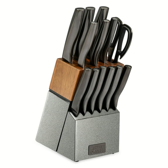 Thyme & Table 15pc Knife Block Set, THYME&TABLE TT 15PC GUNMETAL SET