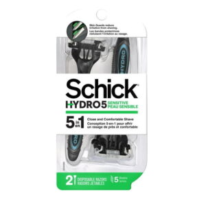 Schick Hydro Sensitive Skin Disposable Mens Razor - 2 Disposable Razors, 2 Razors