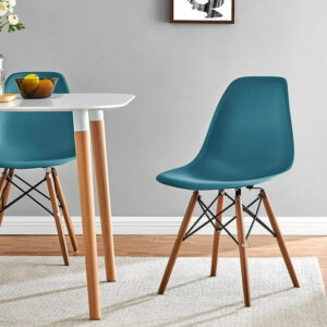 Heavenly Collection Navy Green Wood Chair SET OF 6