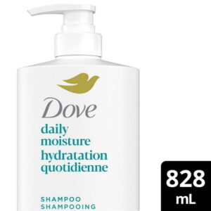 Dove Daily Moisture Shampoo for Dry Hair, with Liquid Bio-Protein Care and Hyaluronic Serum, 828mL, 828 ML
