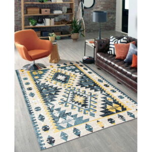 ECARPET Washable Vintage Turkish Tribal Area Rug & Runner for Hallway, Living Room, Bedroom