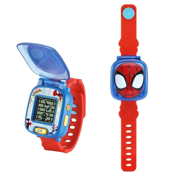 VTech Spidey and His Amazing Friends Spidey Learning Watch with Games and Time Tools - French Version, 3-6 Years