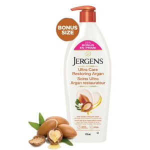 BONUS size Jergens Ultra Care Restoring Argan Oil-Infused Moisturizer & Body Lotion for Extra-Dry Skin