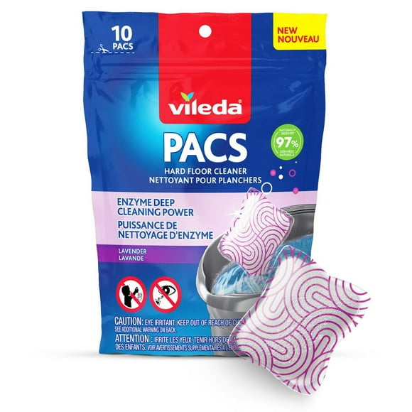 Vileda PACS Floor Cleaner, Lavender, Enzyme floor cleaning solution