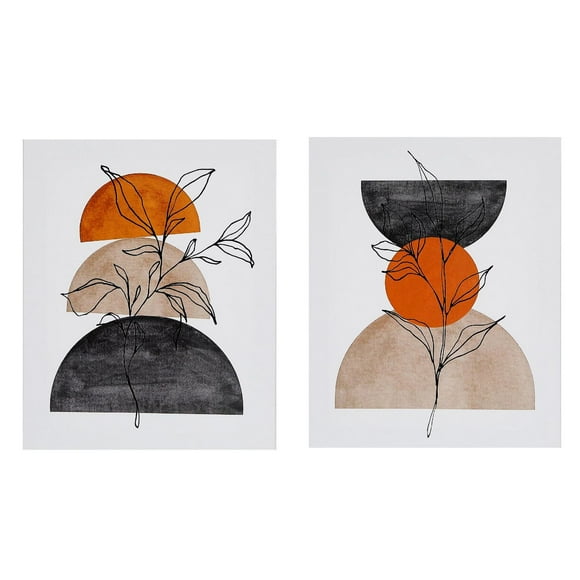 Canvas Wall Art Desert Leaves - Set of 2