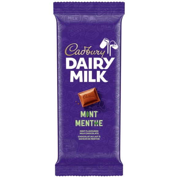 CADBURY DAIRY MILK Mint Chocolate Bar, Mint Flavoured CADBURY DAIRY MILK Milk Chocolate Bar, 90 g, CADBURY DAIRY MILK MINT 90G 21