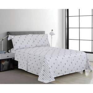 4 Piece Microfibre Sheet Set Stag