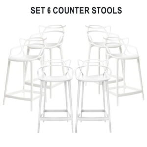 Heavenly Collection Plastic Bar Stool SET OF 6