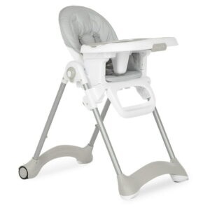 Dream On Me Solid Times High chair, Compact & Sleek High Chair, Multiple Recline and Height Positions, Lightweight Portable Highchair, #244