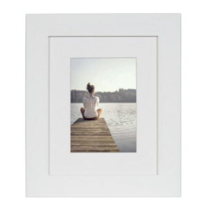 hometrends Museum White Picture Frame, 8"x10"/5"x7"