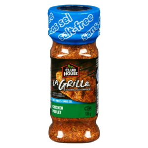 Club House La Grille Chicken Seasoning, Salt-Free, 131g, Hero of the Grill