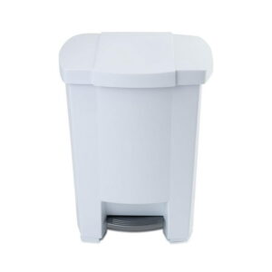 Mistral® 30L Step on Garbage Can White, 30 litre capacity