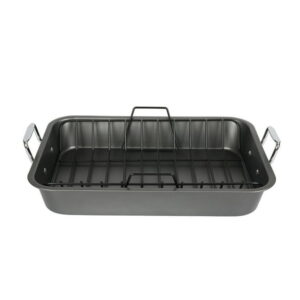 Mainstays 18 inch 2 Piece Roaster with Rack, Mainstays 2 Piece Roaster