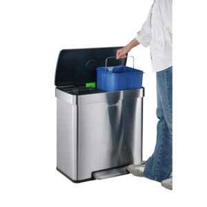 The Step N' Sort Dual Trash and Recycling Bin (2 x 30L) with Slow Close Lid