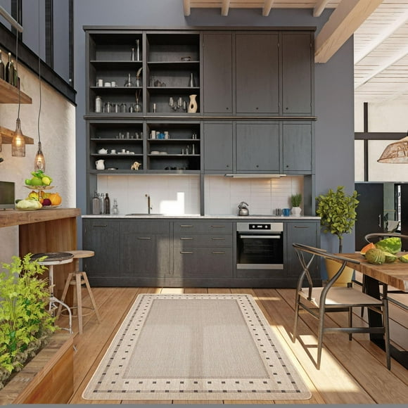 ECARPET Kitchen, Hallway, Laundry Room, Entrance, Kids Room, Bathroom Mat & Utility Rug, Non Slip Rubber Backing