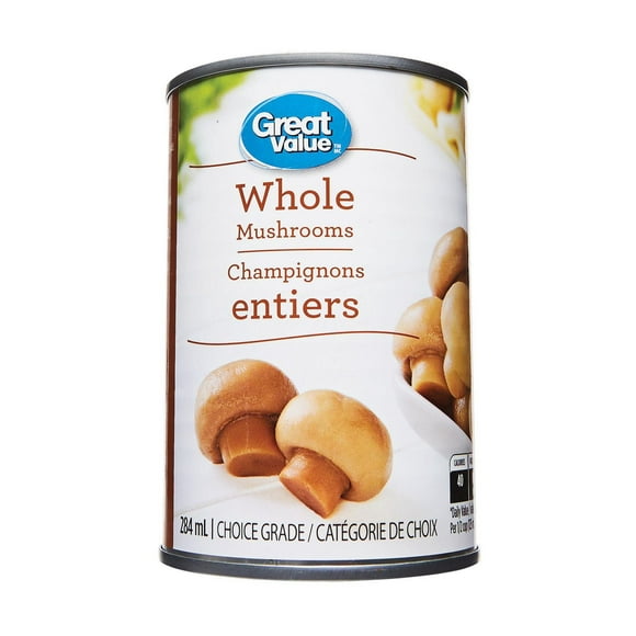 Great Value Whole Mushrooms, 284 mL