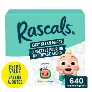 Rascals Easy Clean Wipes, 640 Count, Unisex