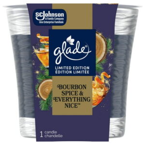 Glade® Scented Candle Air Freshener, Bourbon Spice & Everything Nice, 1-Wick Candle