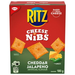 CHRISTIE RITZ CHEESE NIBS CHEDDAR JALAPENO, 180 g