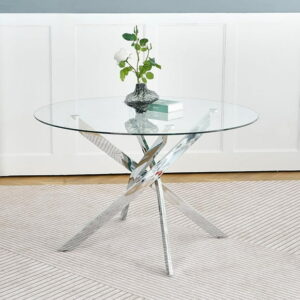 Heavenly Collection Star Dining Table with Tempered Glass 48"