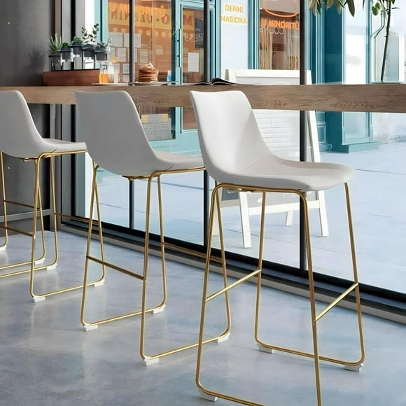 Heavenly Collection Counter PU Stool with Gold Legs SET OF 6