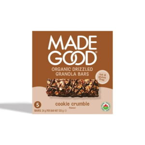 MadeGood Cookie Crumble Chocolate Drizzled Granola Bars 5pk, 5 x 24 g