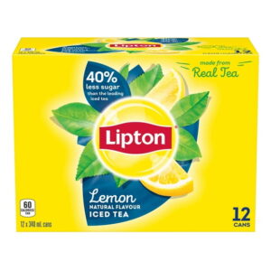 Lipton Lemon Iced Tea 12 x 340 mL, Cans, 12x340mL