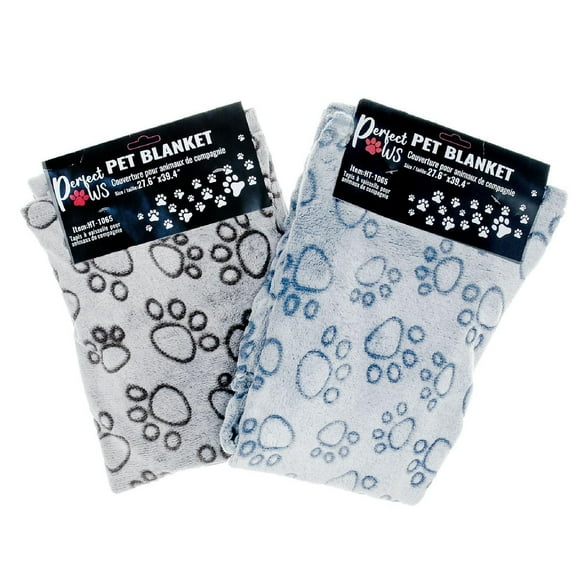Soft Blanket Paws And Bones - Set of 2