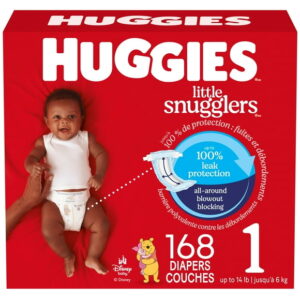 Huggies Little Snugglers Baby Diapers, Mega Colossal Pack, Size NB-5, Count 144-104, Sizes: N-5 | 144-104 Count