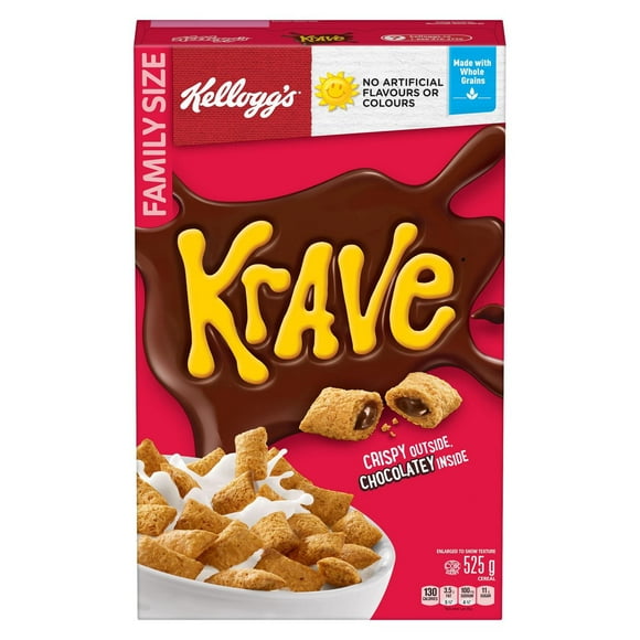 Kellogg's Krave Chocolate Flavour Cereal, Family Size 525g