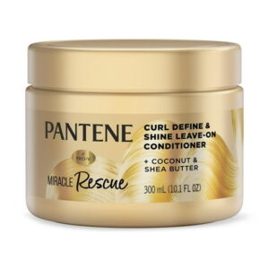 Pantene Miracle Rescue Curl Define & Shine Leave-On Conditioner, 300ML