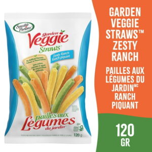 Sensible Portions® Veggie Straws, Zesty Ranch Flavour, Gluten-Free Chips, 120 Gram Bag