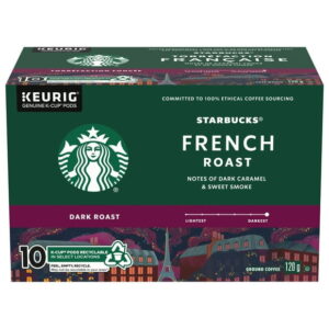 French Roast Dark Roast Ground Coffee K-Cup Pods Box, 10 pc