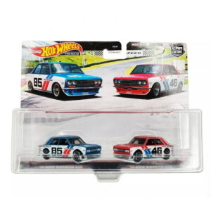 ?Hot Wheels Premiums 2-Pack Datsun 510 1:64 Scale Vehicles, Unique Pairings of Automotive Castings, Rolling Wheels, Realistic Details & Authentic Designs for Collectors & Car Enthusiasts