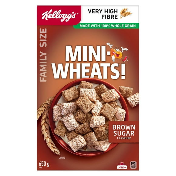 Kellogg's Mini-Wheats Cereal Brown Sugar Flavour Family Size 650g, 650g