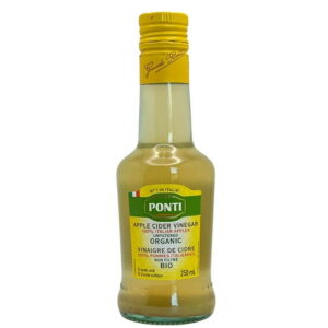 Ponti Organic Unfiltered Apple Cider Vinegar, 250 mL