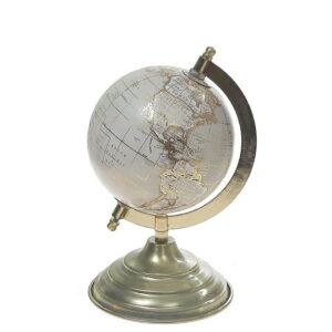 5" Decorative Gold Globe With Stand