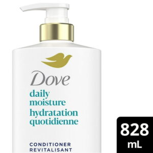 Dove Daily Moisture Conditioner for Dry Hair with Liquid Bio-Protein Care and Hyaluronic Serum 828mL, 828 ML
