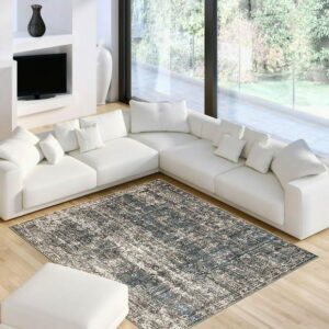 ECARPET Isla Blue, Grey Rug