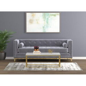 Safdie & Co. Coffee Table 44L Marble Gold Metal