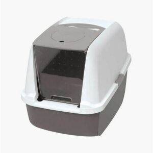 Catit Hooded Litter Box with Airsift Filter System, Regular, Hooded Litter Pan