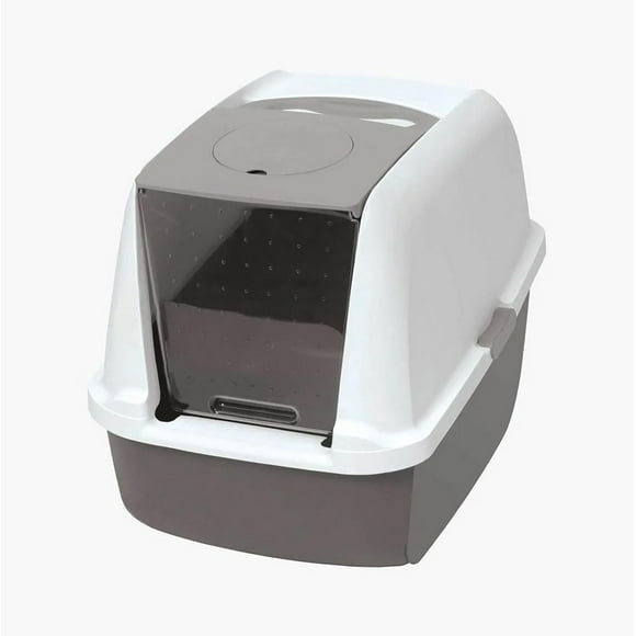 Catit Hooded Litter Box with Airsift Filter System, Regular, Hooded Litter Pan