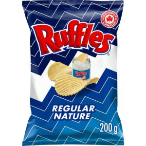 Ruffles Regular Potato Chips, 200 g.