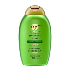OGX Extra Strength Refreshing Scalp + Rosemary Mint Shampoo, Clarifying Wash Visibly Helps Remove Oil & Residue to Clear Away Buildup, Sulfate-Free Surfactants, 385 mL