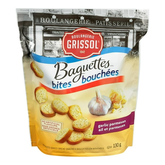 Boulangerie Grissol Baguettes Bites Garlic Parmesan, Dare, 130 g