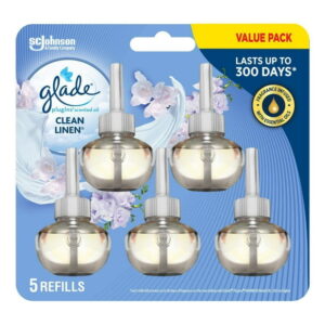 Glade Plugins® Air Freshener Oil Refill, Clean Linen, 5 Refills