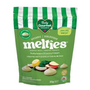 Baby Gourmet® | Melties | Organic Baby Snack Melts, Fruity Greens & Coconut Cream, 8 Months+, Meltable Snack - 23 g