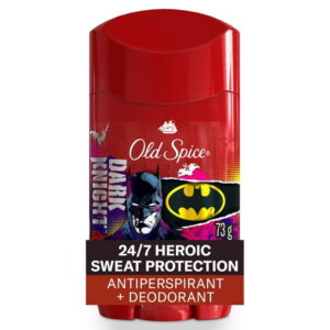 Old Spice Antiperspirant and Deodorant for Men, 24/7 Freshness, Long Lasting Sweat and Odor Protection, Smell Like a Hero, Batman, Black Cherry and Nightfall Scent, 73G
