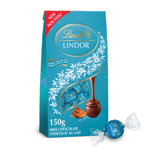 Lindt LINDOR Milk Caramel Sea Salt Chocolate Truffles, 150-Gram Bag, 150g